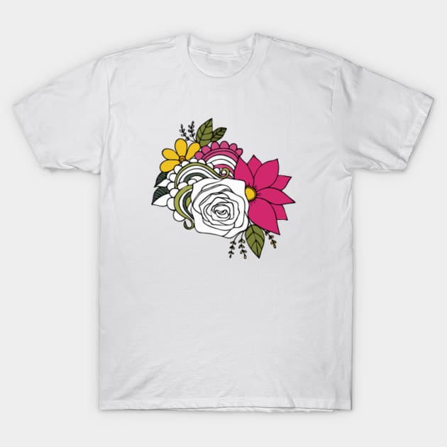 flower doodle T-Shirt by brushnpaper